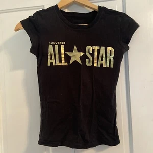 Converse All Star Black Girls Shirt M - Picture 1 of 1