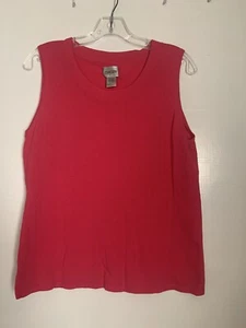 *CHICO’S SOLID FUCHSIA PINK SLEEVELESS SWEATER! CHICO SZ 2 #159 - Picture 1 of 4