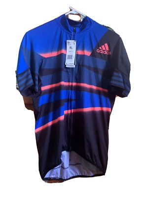 Camiseta de Ciclismo Adidas Adistar Talla XL Manga Corta Nueva Con Etiquetas Azul Naranja Foto 1 de 2