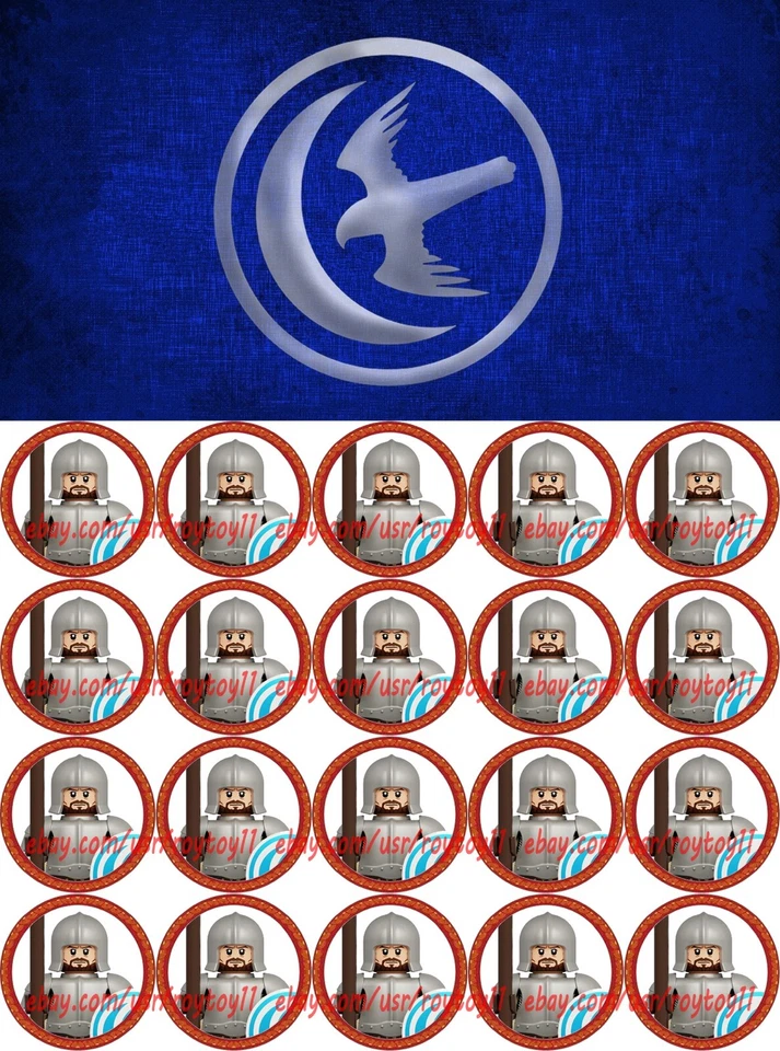20PCS Game Of Thrones House Arryn Valley Knight 4cm Plastic Figure DIY Toy - Image 1 of 1