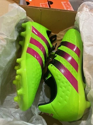 Adidas ACE 16.3 FG/AG J Green Football Boots Soccer Cleats US Size 5 - Image 1 of 4