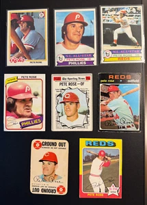 (8) Topps Pete Rose Card Lot. 1968 -1979. Bargain Lot - Picture 1 of 17