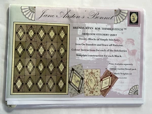 Jane Austin's Bonnet by Brenda Ryan for Thimblestitch 20 Blocks of Stitchery - Picture 1 of 11