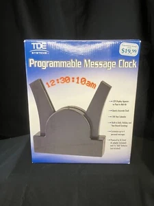 TDE Systems Programmable Red LED Message Clock - Floating Message - Picture 1 of 3