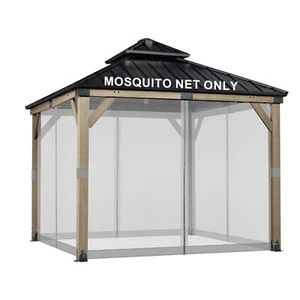 Aoodor 12' x 12' ricambio schermo a rete gazebo 4 pannelli per patio - Foto 1 di 33