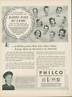 1944 Philco Radio Hall Fame WWII Production Plasma Blood Donor Vtg Print Ad L20