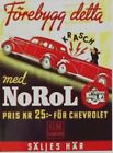 Original vintage poster CHEVROLET CAR PARTS NOROL CRASH c.1935
