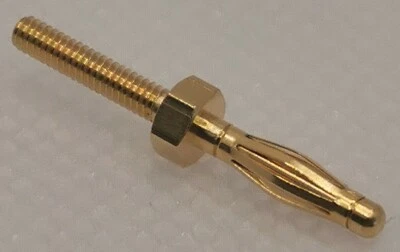 10 Pcs 22.1100 Staubli Banana Test Connector 2mm Plug 25 A Gold Plated Contacts - Image 1 of 4