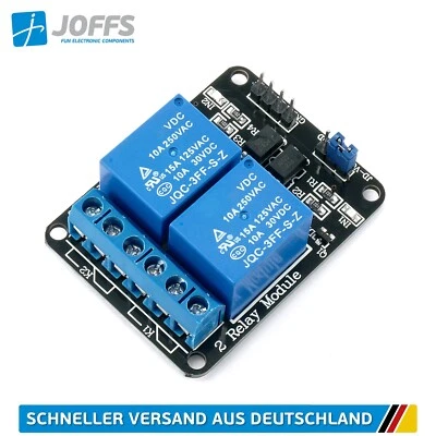 2-Kanal 5V Relais Modul mit Optokoppler (2Ch Relay Module Active-Low) - Bild 1 von 4
