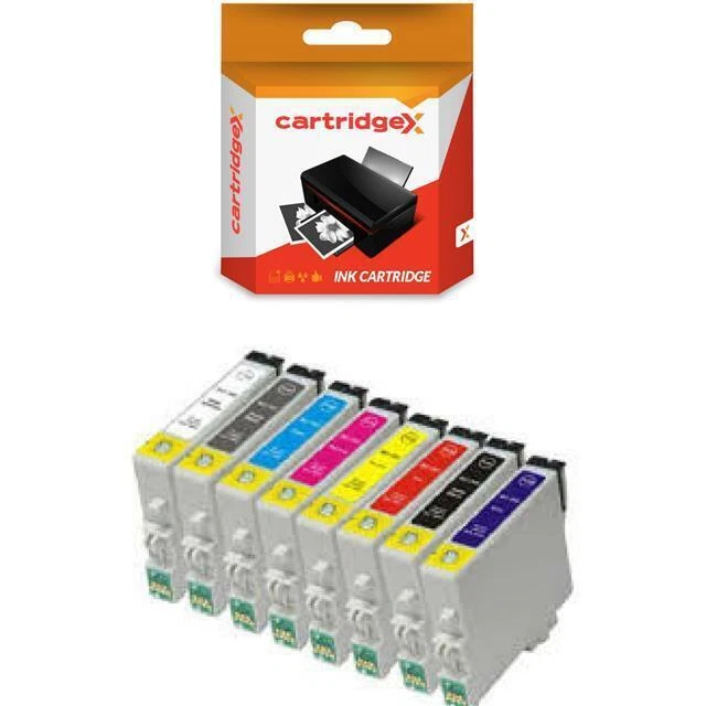 8 Ink Cartridge Set Compatible With Epson Stylus Photo R1900 - Image 1 of 1