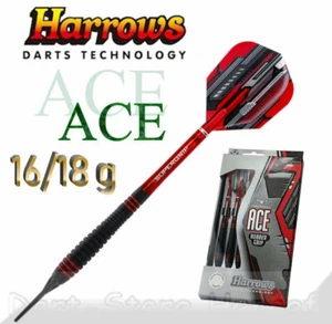 Harrows ACE Rubber Grip Softdarts, 16g / 18g - Picture 1 of 4