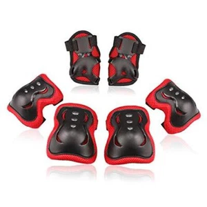 Kids/Youth Knee Pad Elbow Pads Guards Protective Small (3-8 years) Black / Red - Picture 1 of 7