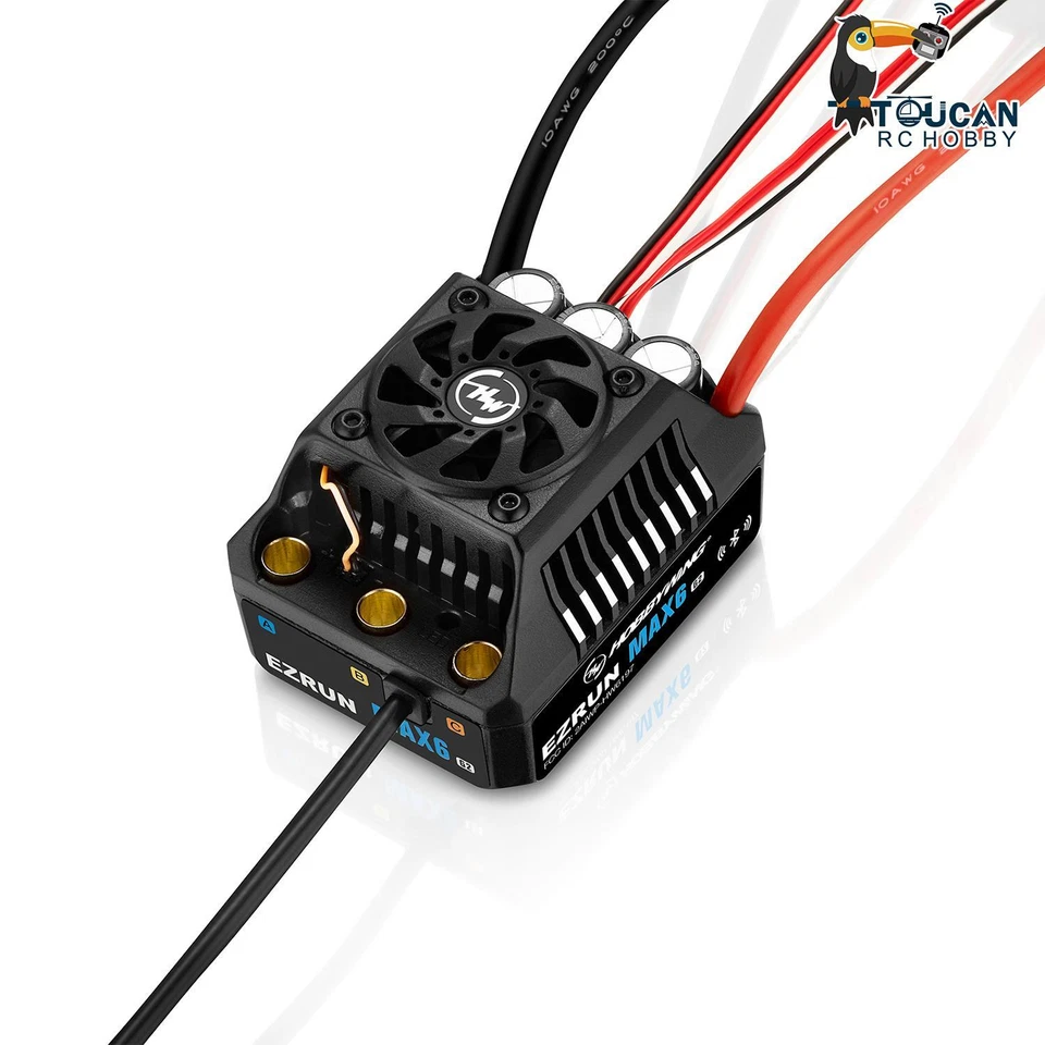 Hobbywing Waterproof Brushless ESC EZRUN MAX6 200A G2 for RC 1/6 1/7 Crawler Car - Image 1 of 4