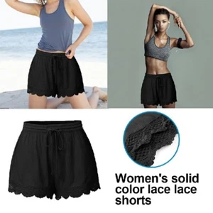 Womens Ladies Shorts Cotton Elastic Waist Jogging Gym Yoga Pants Girls Shorts UK - Picture 1 of 9