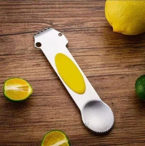 Grattugia Zester Limone 3 in 1 - Sbuccia agrumi in acciaio inox, utensile da cucina con coltello - Foto 1 di 11