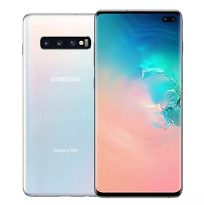 Used 4/10 Samsung Galaxy S10+ SM-G975U 1TB White Unlocked with LCD Shadow - Picture 1 of 5