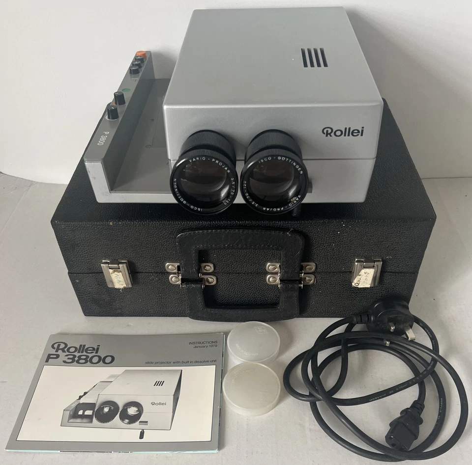 Rollei P3800 35mm Slide Projector, Twin Lens Dissolve Function, DAMAGED 4 SPARES - Image 1 of 4