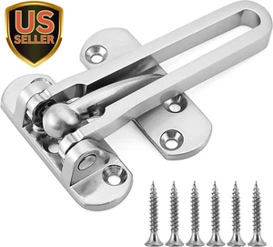 Door Lock Latch for Home & Hotel Security,Brushed Finish SUS-304 Stainless St... - Picture 1 of 1