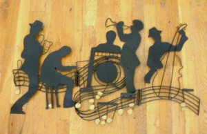 Vintage Retro MCM Jere Typ Jazz Musiker Wandskulptur - Bild 1 von 9