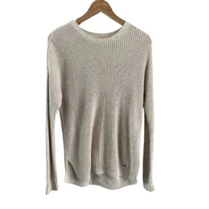 Hollister Oatmeal Crewneck Soft Knit Coastal Sweater Sz S - Picture 1 of 8