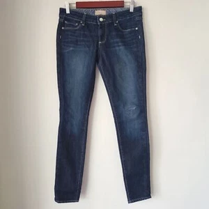 Paige Premium Denim dunkle Waschung Skinny Jeans Taille 28" niedrige Leibhöhe Stretch hergestellt in den USA - Bild 1 von 10