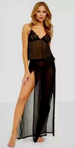 NWT Bluebella 2 Pc Black Lounge PJ Cami Set M Beach Cover Up Pants REVOLVE - Picture 1 of 7