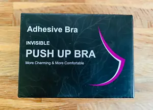 Adhesive Bra 2 Pack Push Up Silicone Breast Enhancers Inserts Nude Large C-D NEW - Picture 1 of 2
