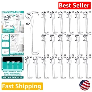 Hidden Valance Clips for Horizontal Blinds - Clear Plastic - 3 Inch - Pack of 30 - Picture 1 of 9