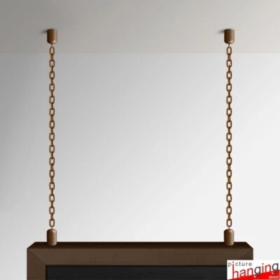 Chain Hanging Framed Chalkboard Set - Hang Cafe Restaurant Menus & Prices Walnut - Image 1 of 4