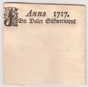 SWEDEN 5 DALER SILVERMYNT 1717 P:A63 aUNC Remainder - Imagen 1 de 2