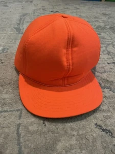 Vintage Hat Cap Blaze Orange Hunting with ear flaps - Picture 1 of 4