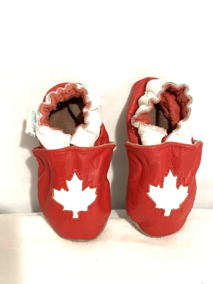 Baby Moccasins Red And White Leather - Изображение 1 из 4