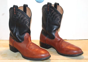 Ariat Men's Western Cowboy Two Tones Leather Boots, US Size 11 D. - Picture 1 of 13