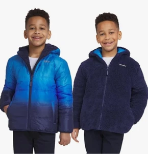 Eddie Bauer Kids Youth Reversible Plush Hooded Jacket - Picture 1 of 14
