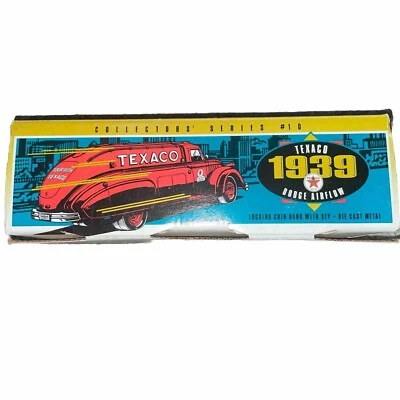 Camion Cisterna Texaco Dodge Airflow 1939 ~ 1:38 Die Cast Ertl Banca Con Chiave - Immagine 1 di 4