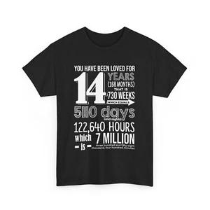 Vintage 14th Birthday T-Shirt | 14 Years Old Bday Gift for Boys & Girls - Picture 1 of 15
