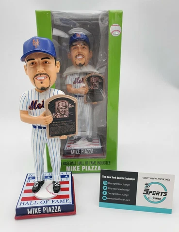 mike piazza new york mets cooperstown hall of fame plaque bobblehead exclusive Cover