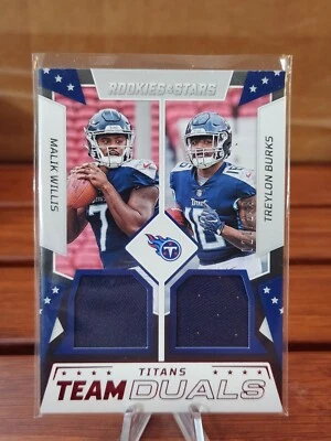2022 Panini Rookies & Stars Malik Willis/Treylon Burks Dual Patch RC /249 Titans - Image 1 of 3