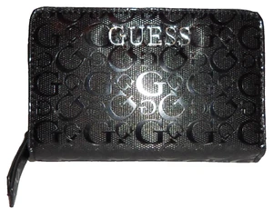 GUESS Abbas Monogram Black Bifold Wallet NWT - Picture 1 of 7