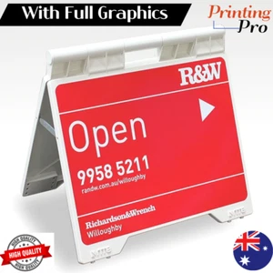 Real Estate A Board Sign / Outdoor A-Frame Sidewalk Sign A Frame Sandwich Board - Picture 1 of 7