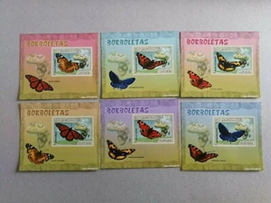 Mozambique 2007. Hojitas deluxe imperforadas. Mariposas - Imagen 1 de 7