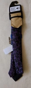 Apt.9 Men's Char/Purple Delilah Vine Dress Tie NWT! - Picture 1 of 2