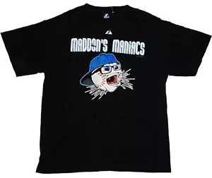 Majestic MLB Chicago Cubs Maddon's Maniac Joe Maddon Men's Black Shirt; Size L - Picture 1 of 7