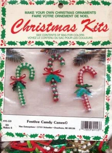 NUEVO MAC ENTERPRISES FESTIVE CANDY BASTONES KIT ADORNOS FUERA DE IMPRENTA - Imagen 1 de 1