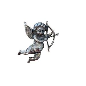 Vintage Sterling Silver Cupid Cherub Pendant - Picture 1 of 4