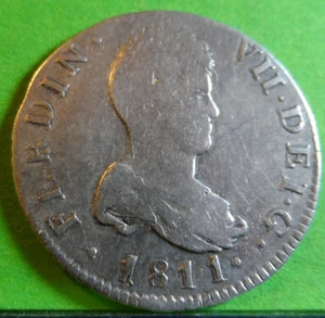 FERNANDO VII 2 REALES 1811 CATALUÑA -SF- SPANISH - Picture 1 of 2