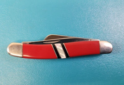 CASE XX EX318 SS Stockman Folding Pocket Knife Red w/ Mother of Pearl TR619 - Image 1 of 4