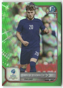 Topps 1st Bowman Chrome Under 21 2022 No 5 Harvey Elliott Green Refractor 75/199 - Bild 1 von 2