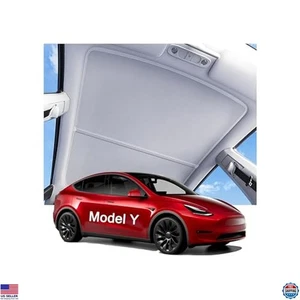 Tesla Modelo Y 2025 parasol techo UPF200+ plegable aislamiento térmico gris - Imagen 1 de 6