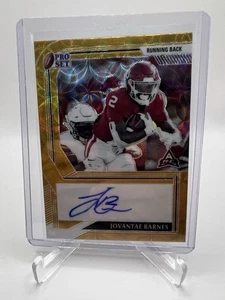 Jovantae Barnes 2022 Leaf Pro Set Metal Fútbol Dorado Automático 1/1 - Imagen 1 de 2